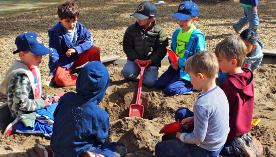 Boys in sandbox